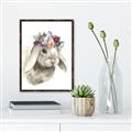 Picture of Sweet Floral Bunny _GroupedProduct_Rectangle_Portrait_Canvas_Framed_