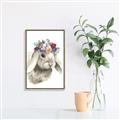 Picture of Sweet Floral Bunny _GroupedProduct_Rectangle_Portrait_Canvas_Framed_