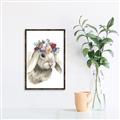 Picture of Sweet Floral Bunny _GroupedProduct_Rectangle_Portrait_Canvas_Framed_