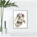 Picture of Sweet Floral Bunny _GroupedProduct_Rectangle_Portrait_Canvas_Framed_