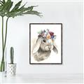 Picture of Sweet Floral Bunny _GroupedProduct_Rectangle_Portrait_Canvas_Framed_