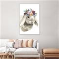 Picture of Sweet Floral Bunny _GroupedProduct_Rectangle_Portrait_Canvas_Framed_