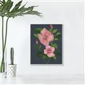 Picture of Pink Tropical Flower _GroupedProduct_Rectangle_Portrait_Canvas_Framed_