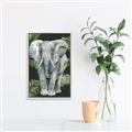 Picture of Elephant In The Forest _GroupedProduct_Rectangle_Portrait_Canvas_Framed_