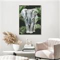 Picture of Elephant In The Forest _GroupedProduct_Rectangle_Portrait_Canvas_Framed_