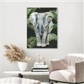 Picture of Elephant In The Forest _GroupedProduct_Rectangle_Portrait_Canvas_Framed_