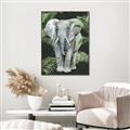 Picture of Elephant In The Forest _GroupedProduct_Rectangle_Portrait_Canvas_Framed_