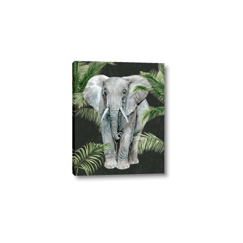 Picture of Elephant In The Forest _GroupedProduct_Rectangle_Portrait_Canvas_