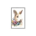Picture of Sweet Floral Bunny I _GroupedProduct_Rectangle_Portrait_Canvas_Framed_