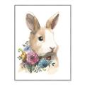 Picture of Sweet Floral Bunny I _GroupedProduct_Rectangle_Portrait_Canvas_Framed_