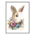 Picture of Sweet Floral Bunny I _GroupedProduct_Rectangle_Portrait_Canvas_Framed_