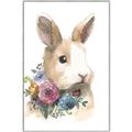 Picture of Sweet Floral Bunny I _GroupedProduct_Rectangle_Portrait_Canvas_Framed_