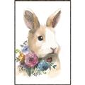 Picture of Sweet Floral Bunny I _GroupedProduct_Rectangle_Portrait_Canvas_Framed_