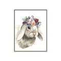 Picture of Sweet Floral Bunny _GroupedProduct_Rectangle_Portrait_Canvas_Framed_