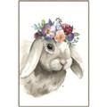 Picture of Sweet Floral Bunny _GroupedProduct_Rectangle_Portrait_Canvas_Framed_