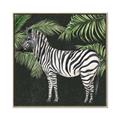 Picture of Zebra In The Jungle _GroupedProduct_Square_Canvas_Framed_