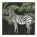 Picture of Zebra In The Jungle _GroupedProduct_Square_Canvas_Framed_