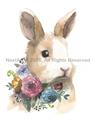 Picture of Sweet Floral Bunny I _GroupedProduct_Rectangle_Portrait_Unframed_Print_Only_