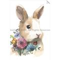 Picture of Sweet Floral Bunny I _GroupedProduct_Rectangle_Portrait_Unframed_Print_Only_