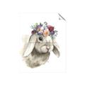 Picture of Sweet Floral Bunny _GroupedProduct_Rectangle_Portrait_Unframed_Print_Only_