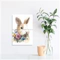 Picture of Sweet Floral Bunny I _GroupedProduct_Rectangle_Portrait_Unframed_Print_Only_