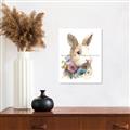Picture of Sweet Floral Bunny I _GroupedProduct_Rectangle_Portrait_Unframed_Print_Only_