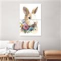 Picture of Sweet Floral Bunny I _GroupedProduct_Rectangle_Portrait_Unframed_Print_Only_