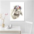 Picture of Sweet Floral Bunny _GroupedProduct_Rectangle_Portrait_Unframed_Print_Only_