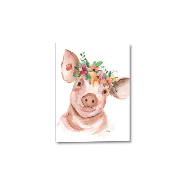 Picture of Flower Piglet _GroupedProduct_Rectangle_Portrait_Canvas_