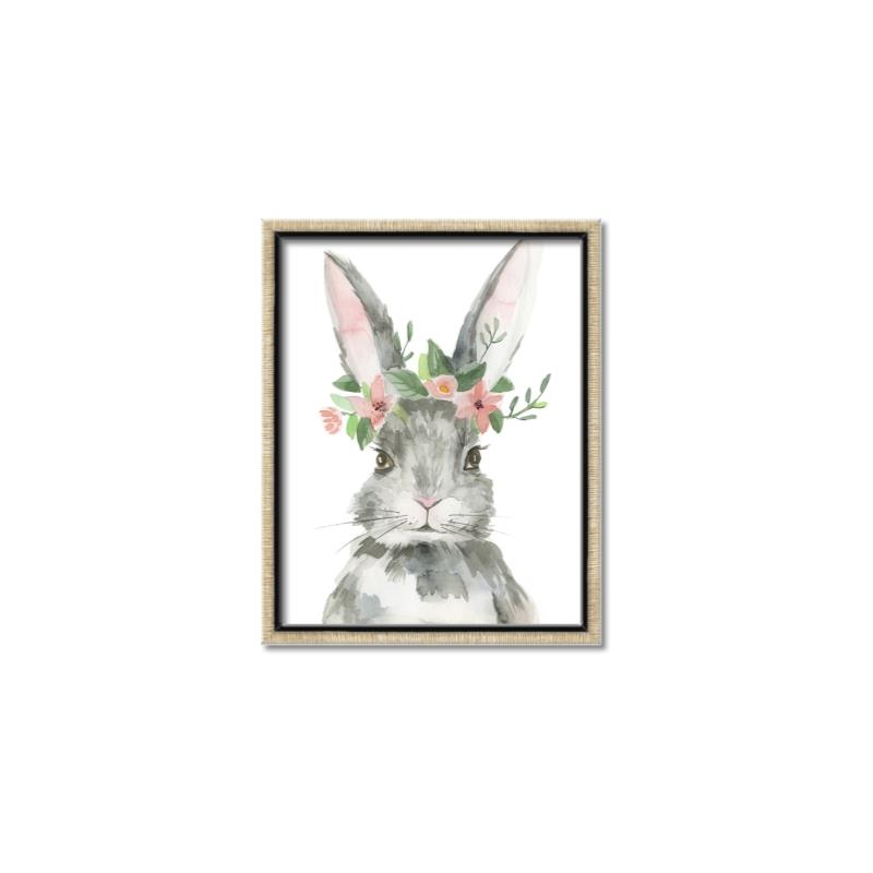 Picture of Floral Bunny _GroupedProduct_Rectangle_Portrait_Canvas_Framed_