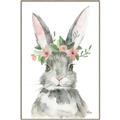 Picture of Floral Bunny _GroupedProduct_Rectangle_Portrait_Canvas_Framed_