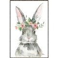 Picture of Floral Bunny _GroupedProduct_Rectangle_Portrait_Canvas_Framed_