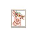 Picture of Flower Piglet _GroupedProduct_Rectangle_Portrait_Canvas_Framed_
