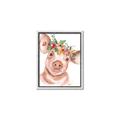 Picture of Flower Piglet _GroupedProduct_Rectangle_Portrait_Canvas_Framed_