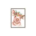Picture of Flower Piglet _GroupedProduct_Rectangle_Portrait_Canvas_Framed_