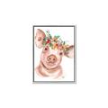 Picture of Flower Piglet _GroupedProduct_Rectangle_Portrait_Canvas_Framed_