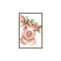 Picture of Flower Piglet _GroupedProduct_Rectangle_Portrait_Canvas_Framed_