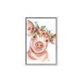 Picture of Flower Piglet _GroupedProduct_Rectangle_Portrait_Canvas_Framed_