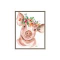 Picture of Flower Piglet _GroupedProduct_Rectangle_Portrait_Canvas_Framed_