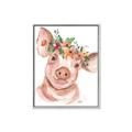 Picture of Flower Piglet _GroupedProduct_Rectangle_Portrait_Canvas_Framed_