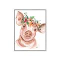 Picture of Flower Piglet _GroupedProduct_Rectangle_Portrait_Canvas_Framed_