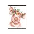 Picture of Flower Piglet _GroupedProduct_Rectangle_Portrait_Canvas_Framed_