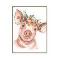 Picture of Flower Piglet _GroupedProduct_Rectangle_Portrait_Canvas_Framed_