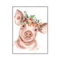 Picture of Flower Piglet _GroupedProduct_Rectangle_Portrait_Canvas_Framed_