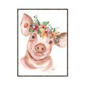 Picture of Flower Piglet _GroupedProduct_Rectangle_Portrait_Canvas_Framed_