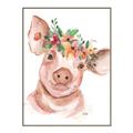 Picture of Flower Piglet _GroupedProduct_Rectangle_Portrait_Canvas_Framed_