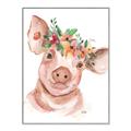 Picture of Flower Piglet _GroupedProduct_Rectangle_Portrait_Canvas_Framed_