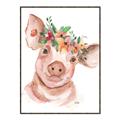 Picture of Flower Piglet _GroupedProduct_Rectangle_Portrait_Canvas_Framed_