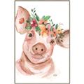 Picture of Flower Piglet _GroupedProduct_Rectangle_Portrait_Canvas_Framed_
