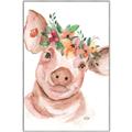 Picture of Flower Piglet _GroupedProduct_Rectangle_Portrait_Canvas_Framed_
